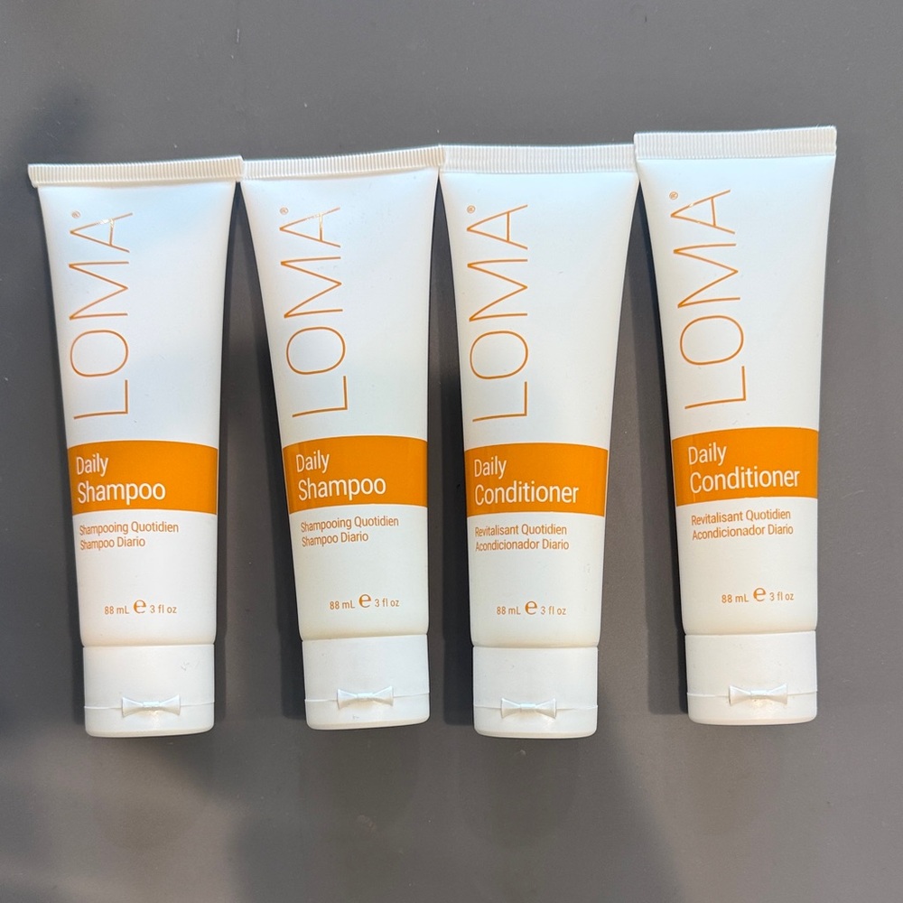 LOMA Daily Shampoo & Conditioner Set — White with Orange Label